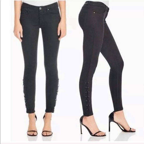 Blank NYC Black Mid Rise Skinny Jeans Lace up |26 - Picture 1 of 15
